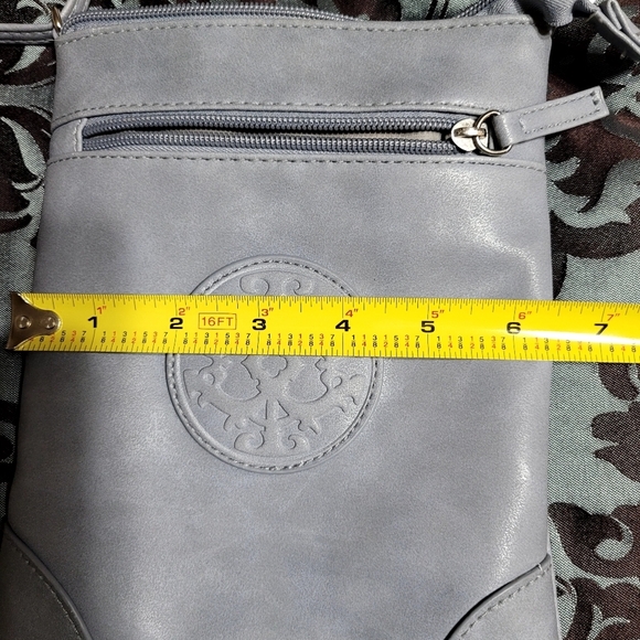 Charming Charlie Crossbody Purse with Adj. Straps ~ Dusty Blue Gray - Picture 10 of 11